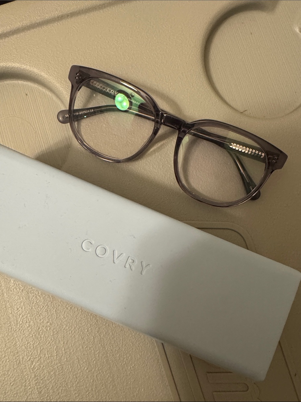 Men’s Transparent Gray Blue Light Blocking Glasses - Gray